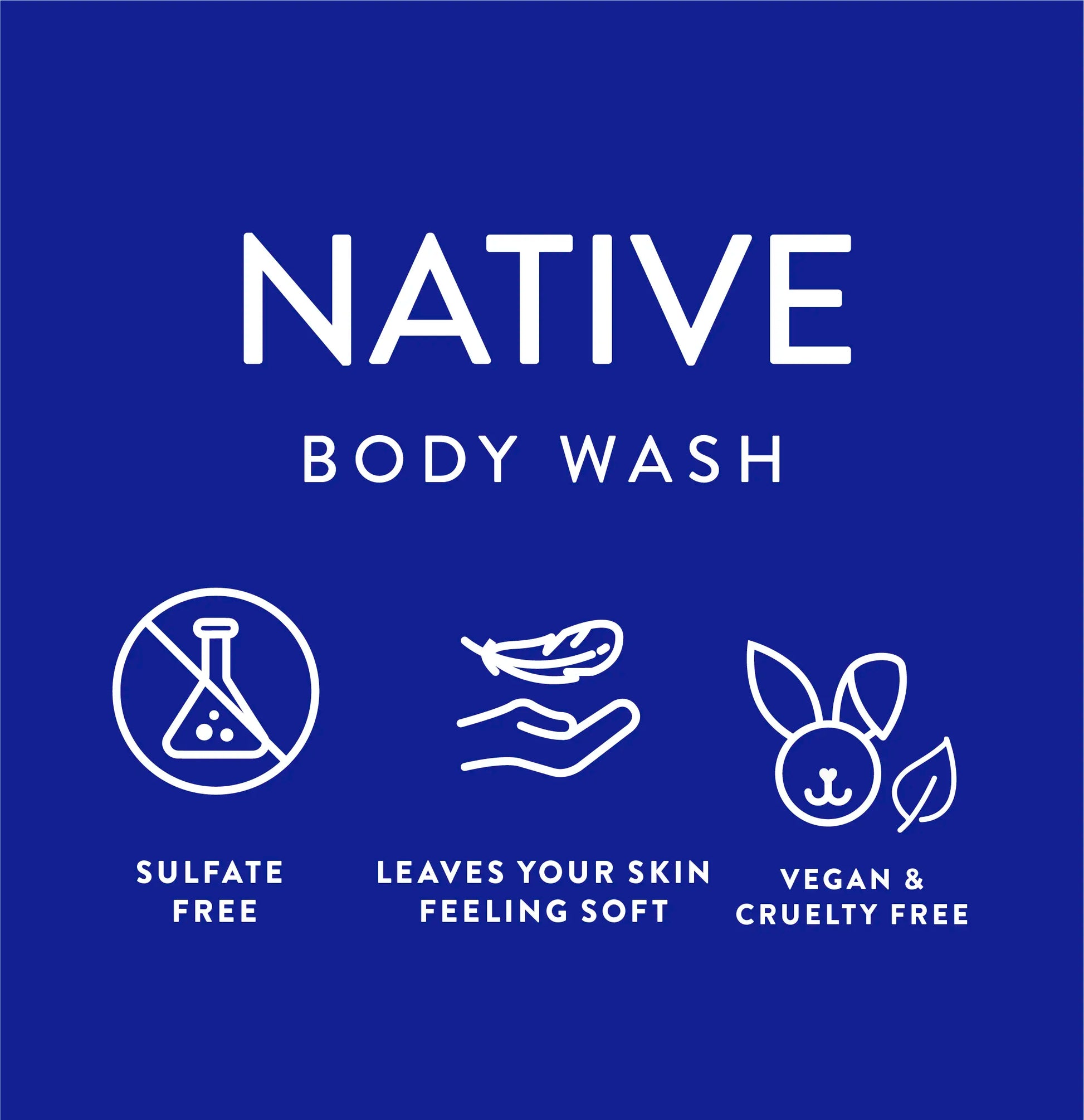 NATIVE Body Wash Discovery Trio – 3-Pack, 18 Oz, Rich Lather, Gentle Cleanse, 24HR Freshness